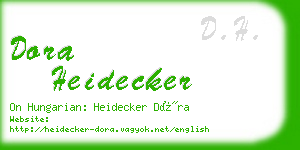 dora heidecker business card